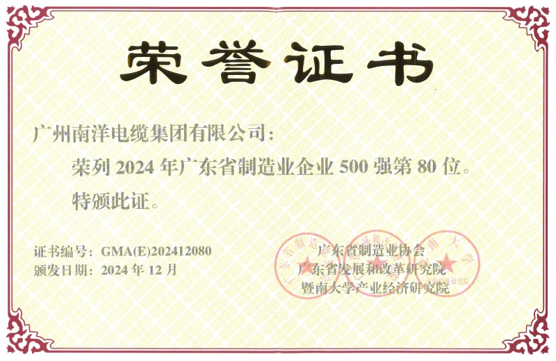 2024年广东省制造业500强第80位证书_副本_副本.jpg